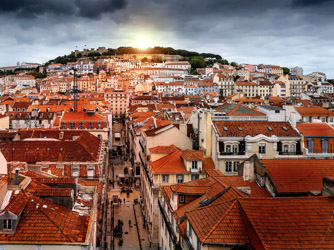 Blick über die Altstadt von Lissabon