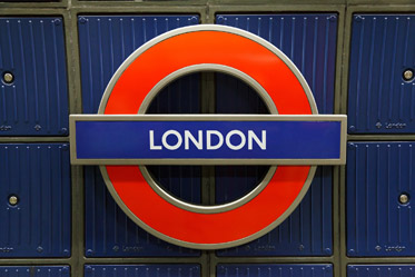 Tube Zeichen in London