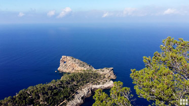Blick auf das blaue Meer von Mallorca