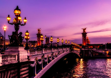 Abends an der Seine in Paris